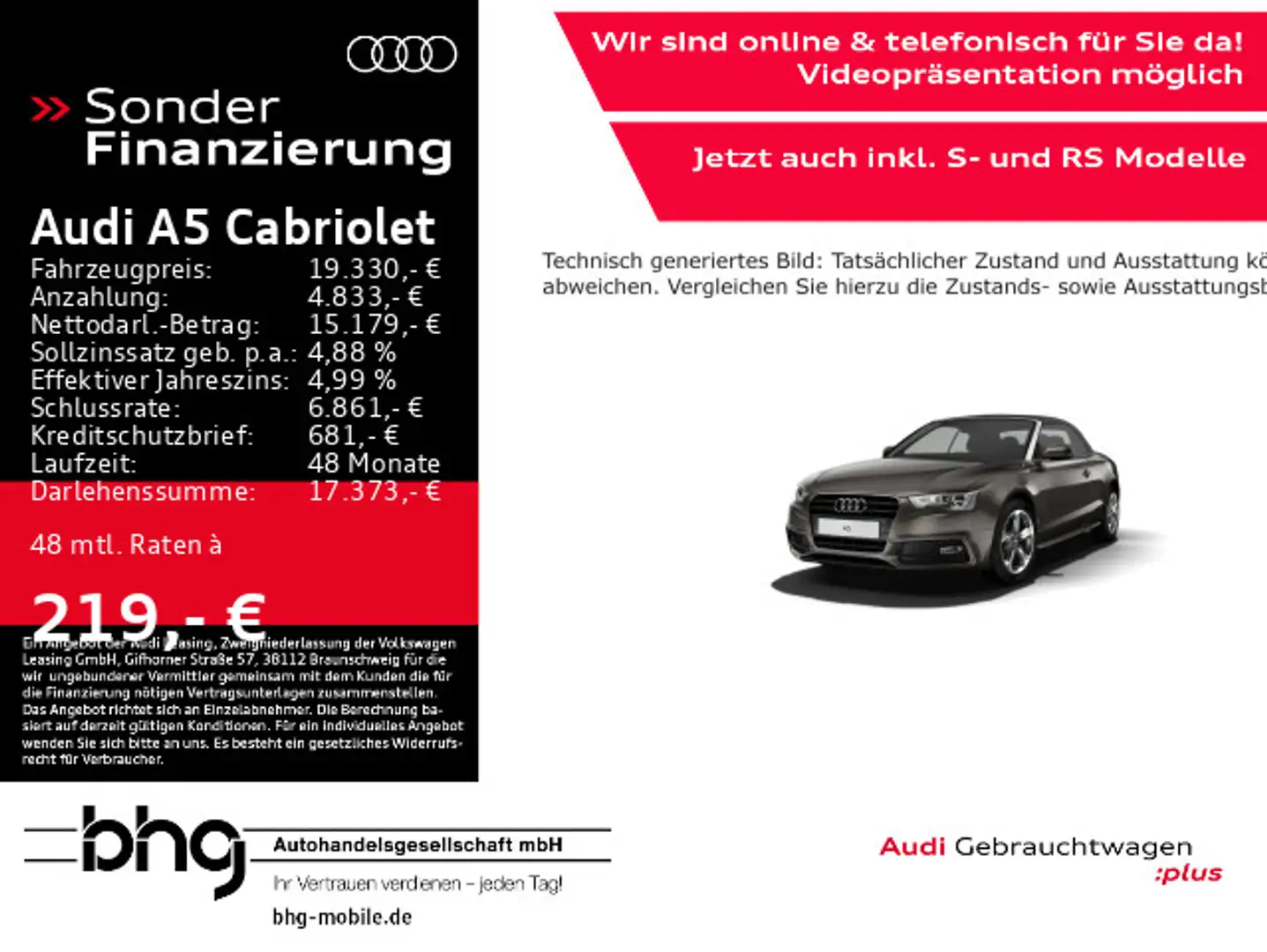 Audi A5 A5 Cabrio 2.0 TFSI multitronic Grau - 1