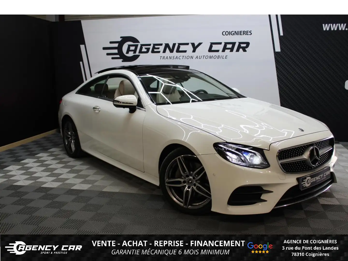 Mercedes-Benz E 220 Coupé E 220 d  9G-Tronic  AMG Line  Suivi Mercedes Weiß - 1