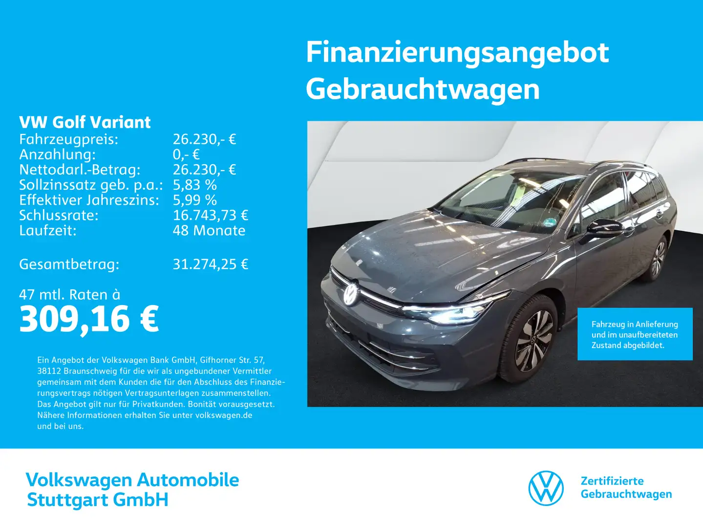 Volkswagen Golf Variant Goal 1.5 TSI Navi Kamera LED  AHK Grau - 1