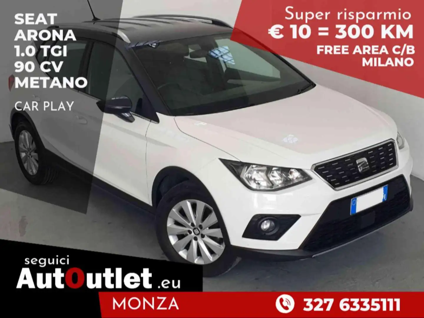 SEAT Arona 1.0 TGI BENZINA/METANO Style PROMO ROTTAMAZIONE Bianco - 1