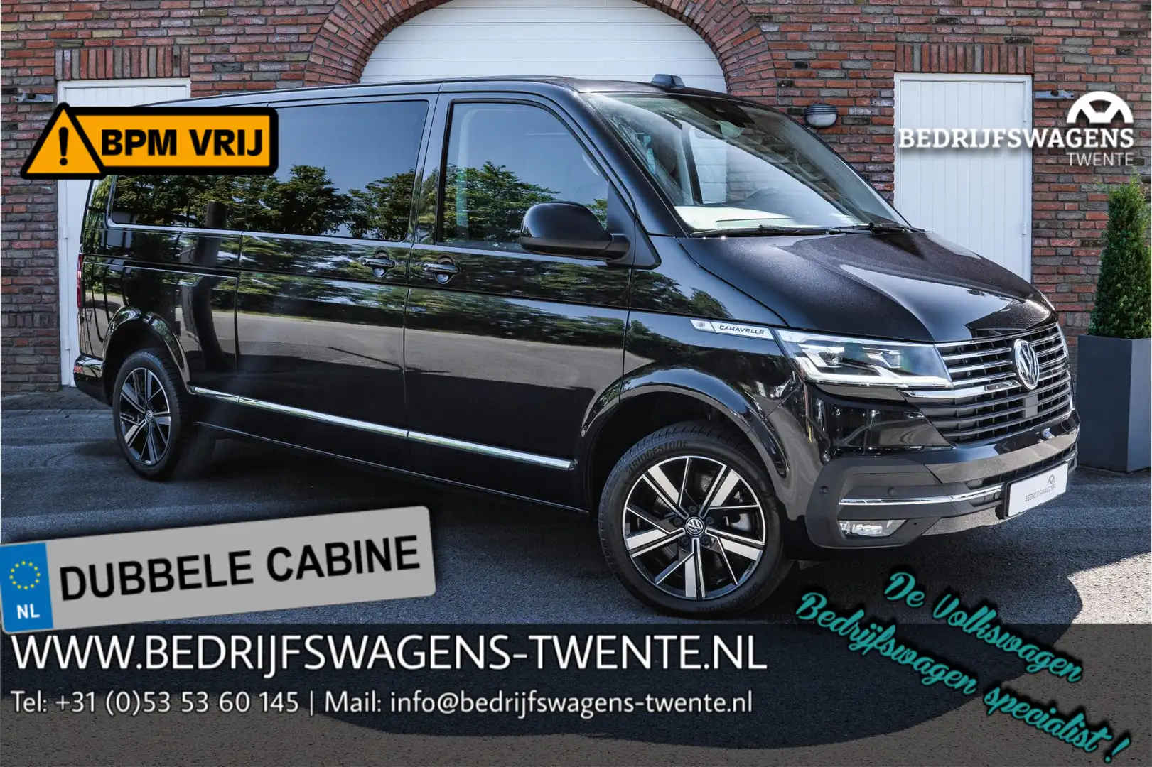 Volkswagen T6.1 Caravelle 2.0 TDI 204 PK DSG L2H1 A-KLEP FULL OPTIONS ACC | Zwart - 1