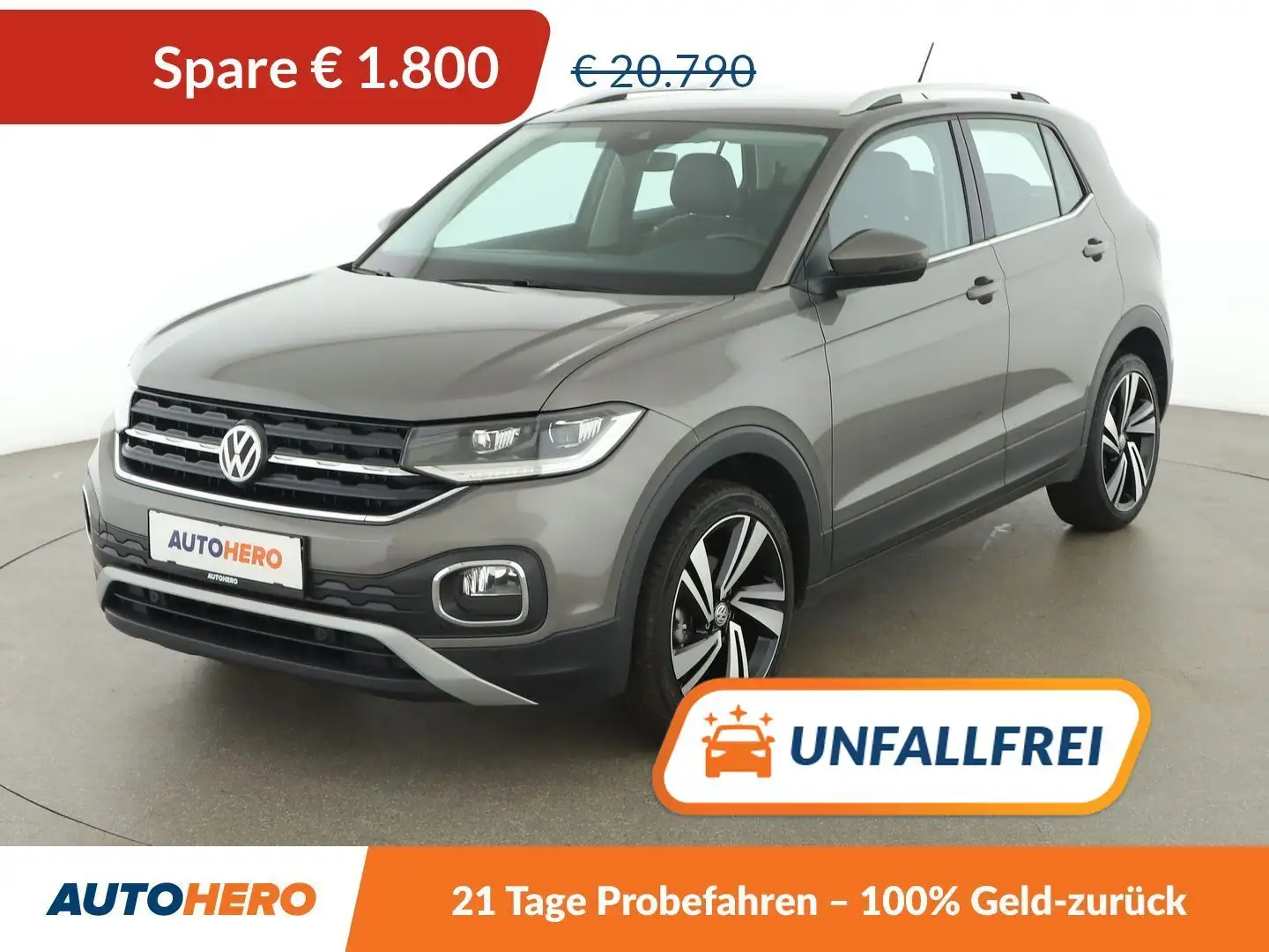 Volkswagen T-Cross 1.6 TDI Style *ACC*LED*SPUR*TOT*CAM* Gris - 1