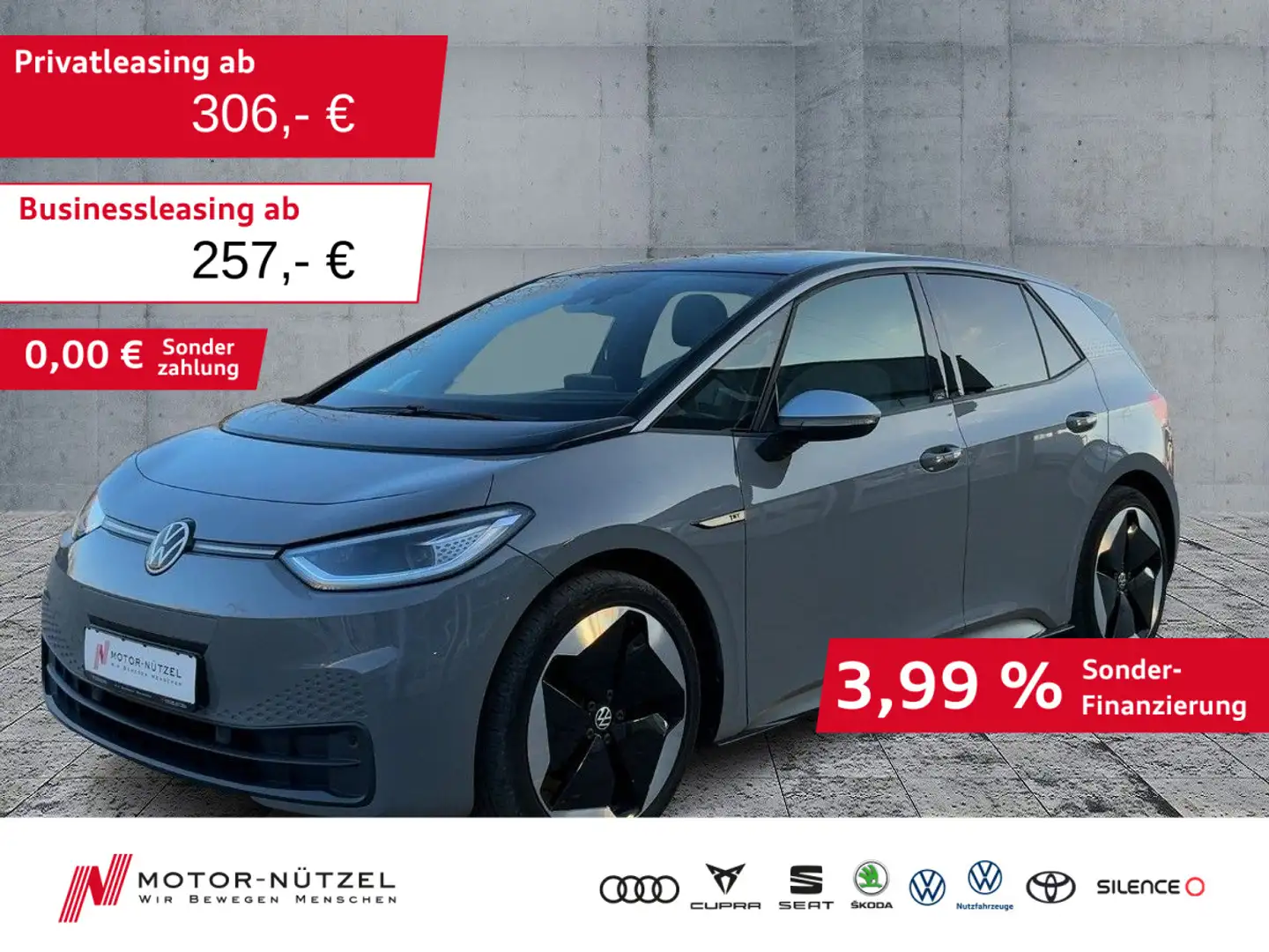 Volkswagen ID.3 150kW Pro 1st MAX EDITION MATRIX+NAVI+PANO Grau - 1
