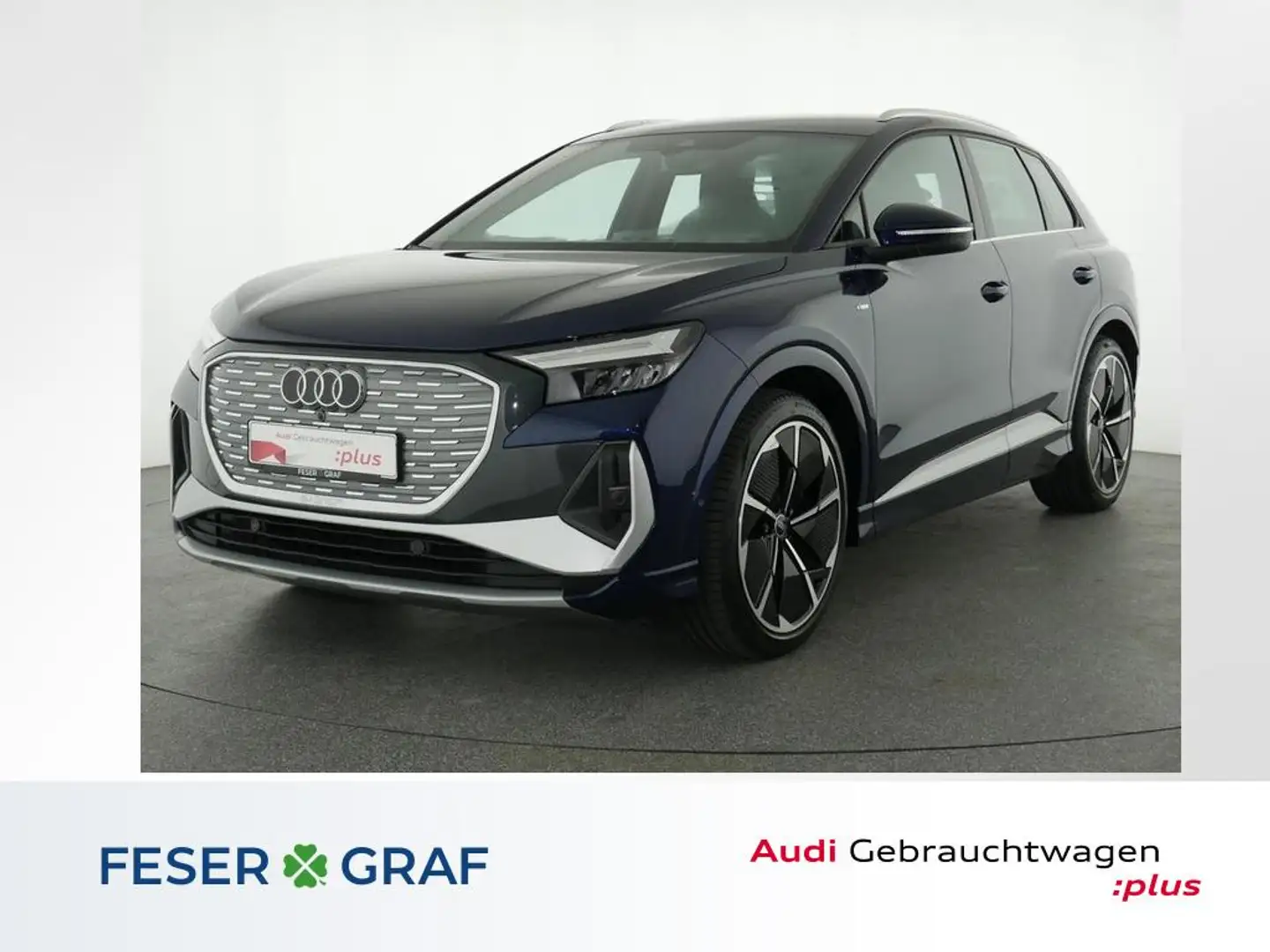 Audi Q4 e-tron 40 S Line AHK,Navi,LED,Kamera,Sportsitze Blau - 1