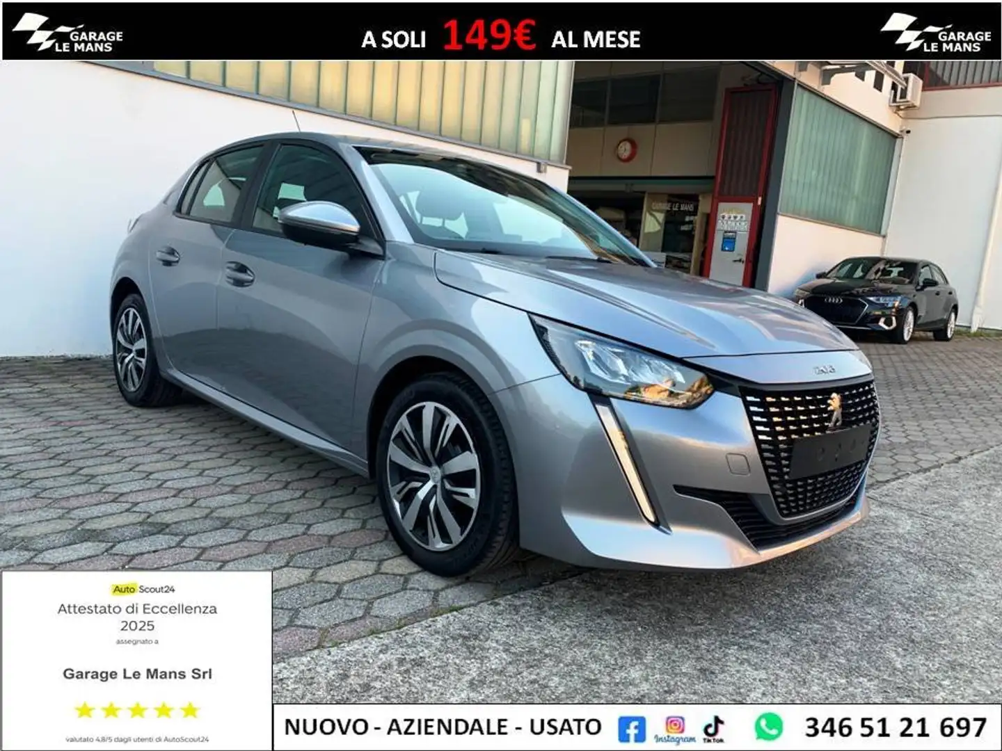 Peugeot 208 1.2 PURETECH BUSINESS NAVI CRUISE PDC LED Grau - 1