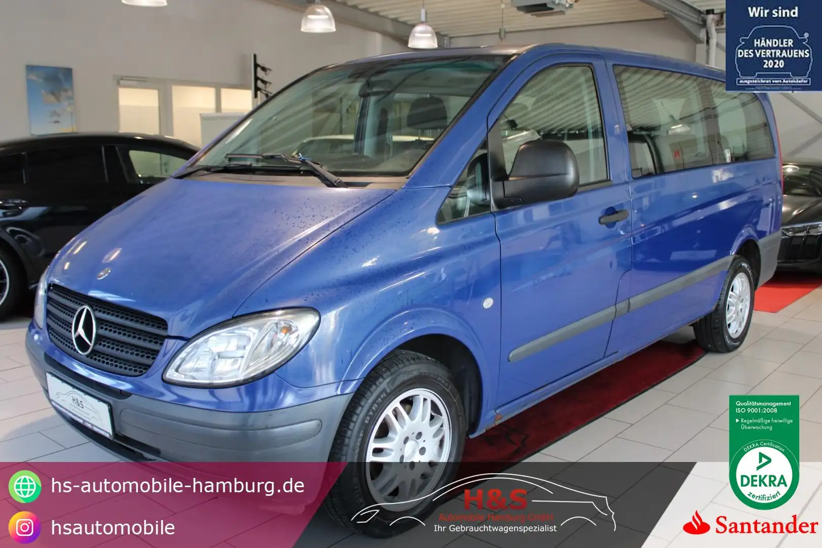 Mercedes-Benz Vito Kombi 109 CDI lang *8-SItze/TÜV-10/25* Bleu - 1