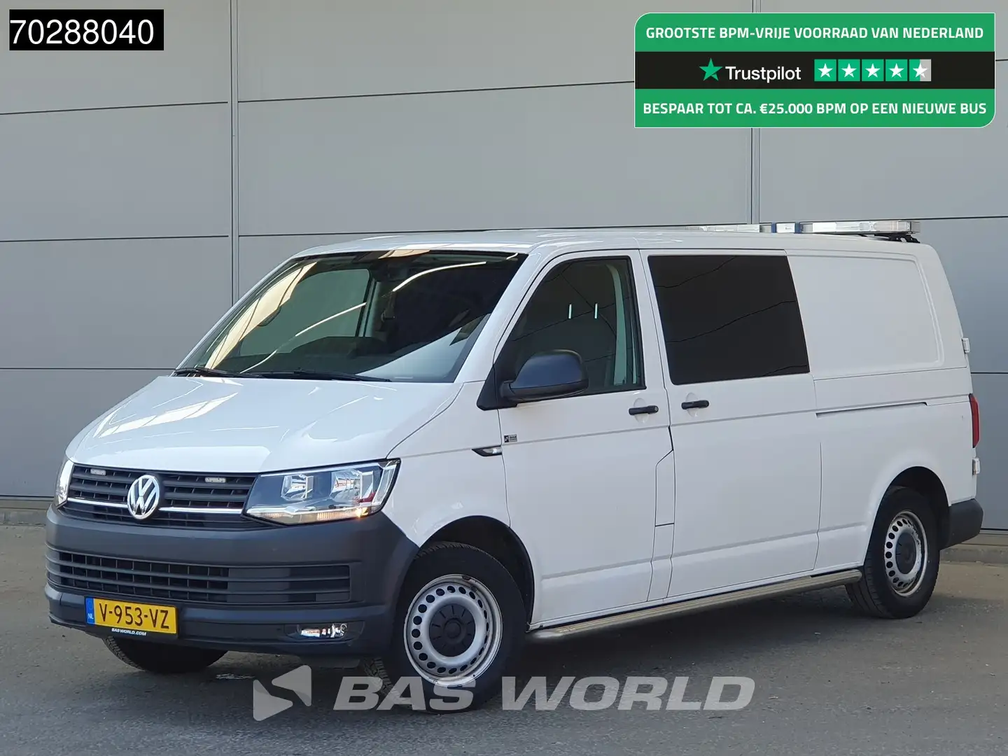 Volkswagen Transporter 150PK Dubbel Cabine Automaat L2H1 Navi Trekhaak Ai Wit - 1