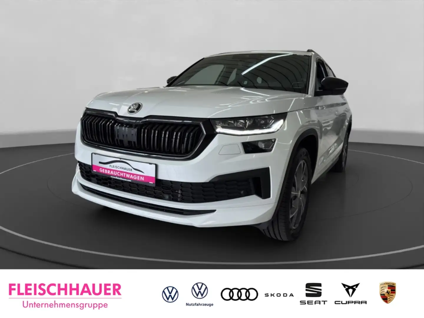 Skoda Kodiaq Sportline 4x4 2.0 TDI EU6d SPO TD147 2.0A7A Weiß - 1