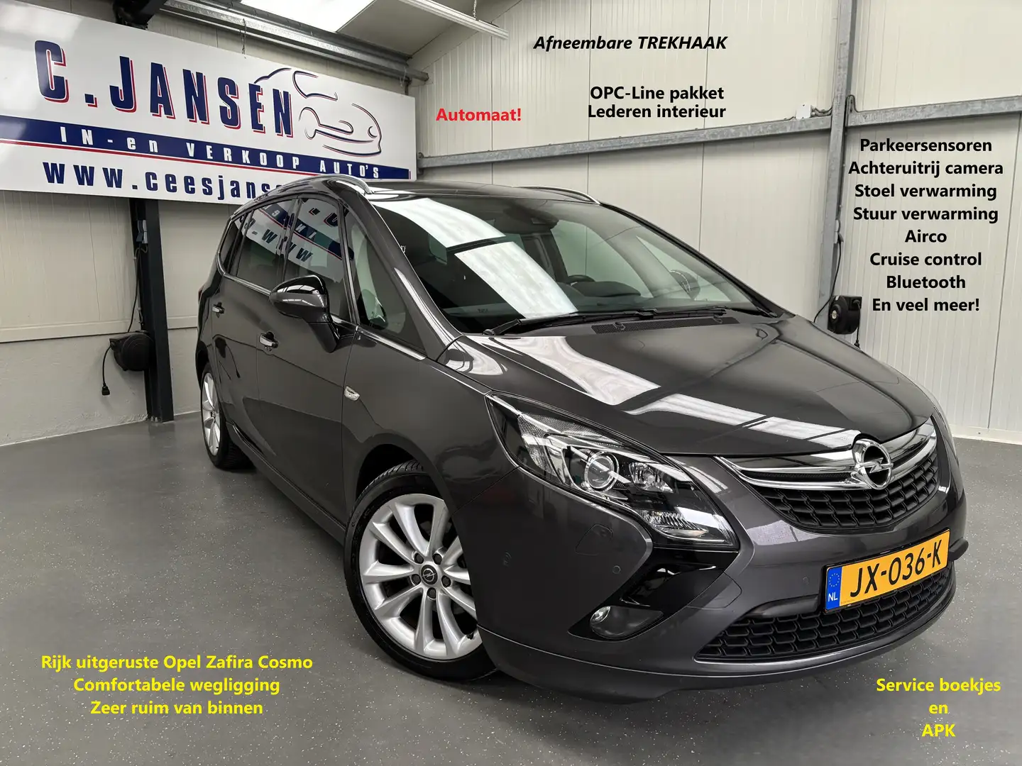 Opel Zafira Tourer 1.4 Cosmo 7p. OPC line TREKHAAK LEER !! | Electron Gris - 1