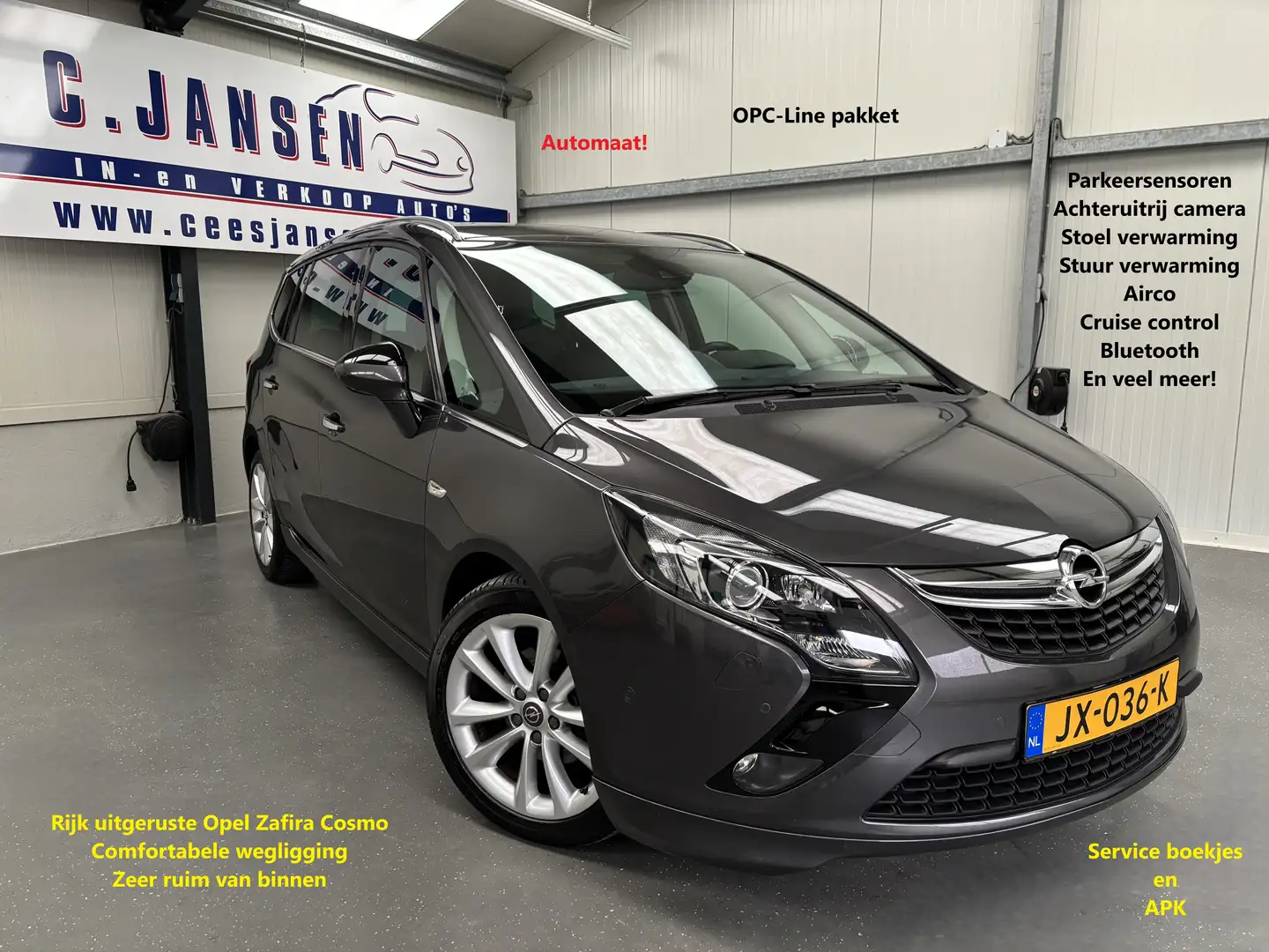 Opel Zafira Tourer 1.4 Cosmo 7p. OPC line pakket - Automaat! | Electr Gris - 1