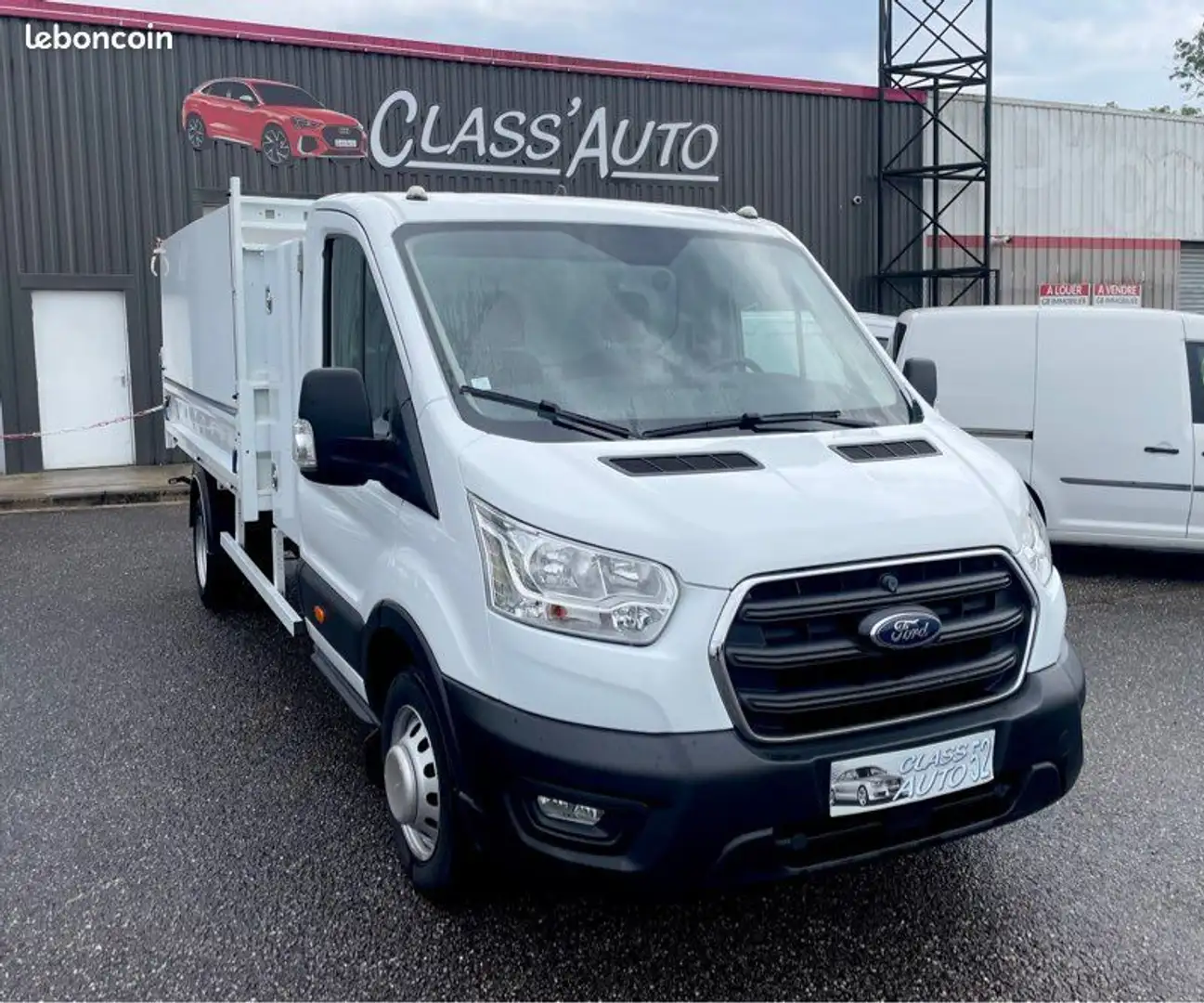 Ford Transit T350 L3 BENNE + COFFRE 2.0 HDI 130 cv S&S BVM-6 TB Blanc - 1