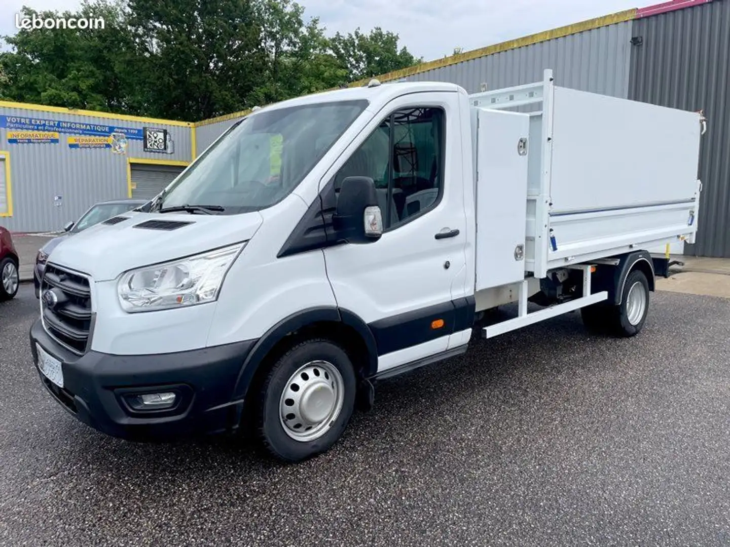 Ford Transit T350 L3 BENNE + COFFRE 2.0 HDI 130 cv S&S BVM-6 TB Blanc - 2