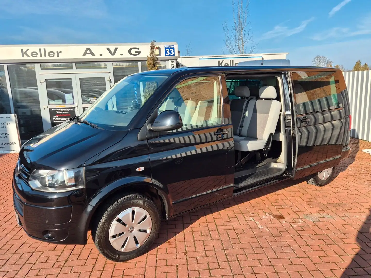 Volkswagen T5 Caravelle Caravelle Comf. lang, 2x Schiebet. Navi AHK 9 Si Noir - 1