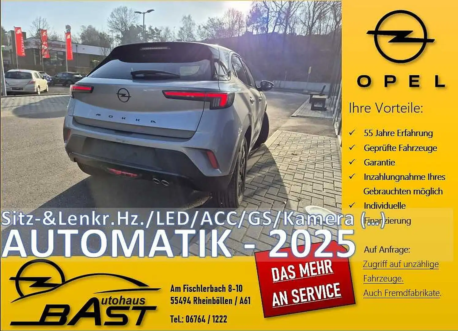 Opel Mokka -B NEU 131PS Automatik Matrix-LED Sitzheizung Lenk Argintiu - 1
