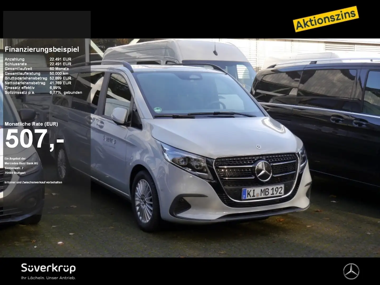 Mercedes-Benz V 220 STYLE LANG LIEGE MOPF AHK 2,5T 7SITZER AHK Gris - 1