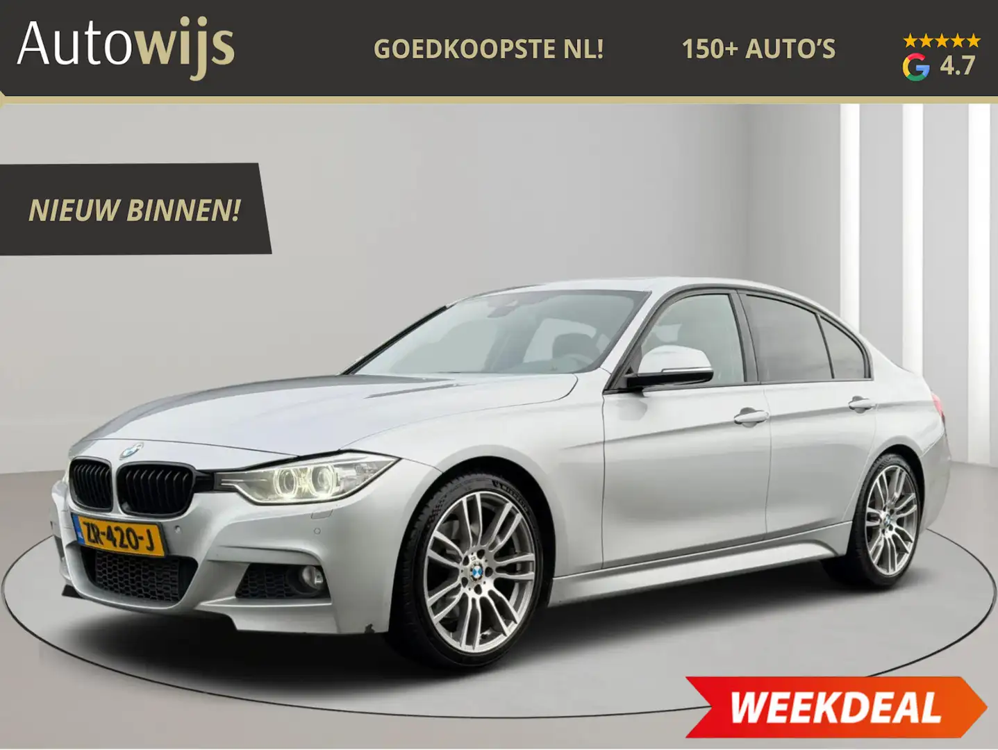 BMW 328 3-serie 328i High Executive|M-SPORT|Alcantara|NAVI Grijs - 1