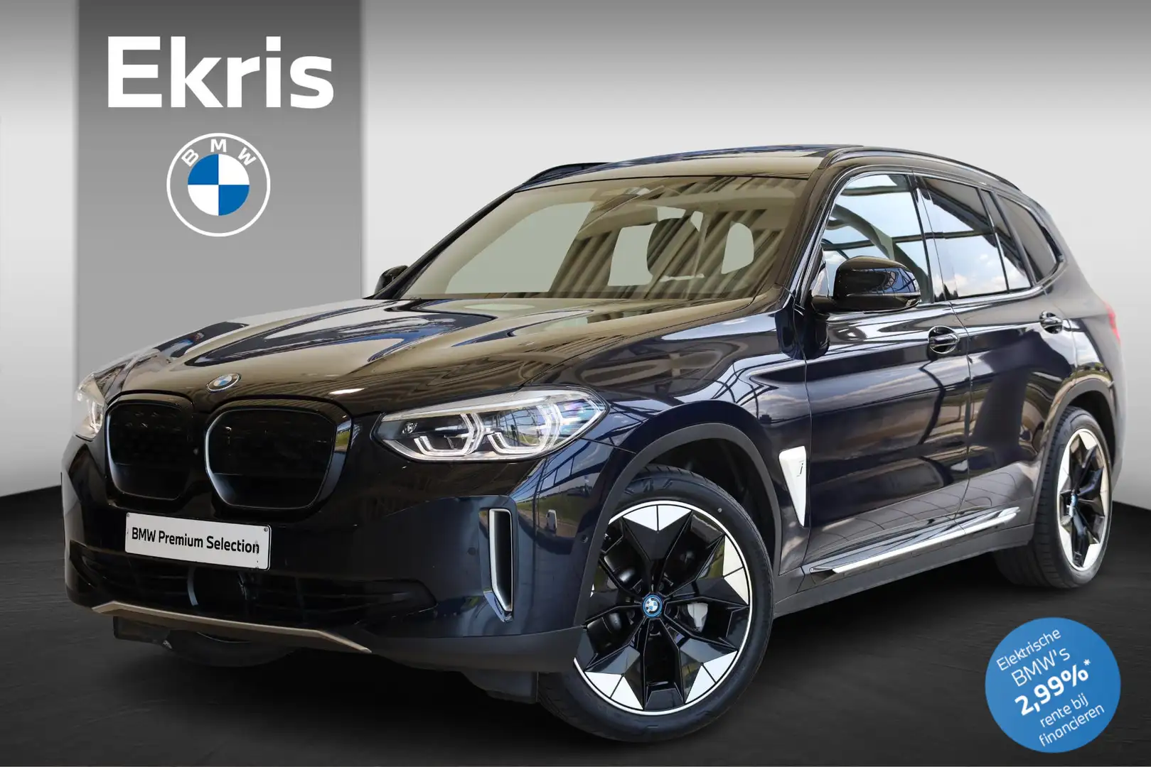 BMW iX3 High Executive M Carbonschwarz | M Schadow Line | Zwart - 1