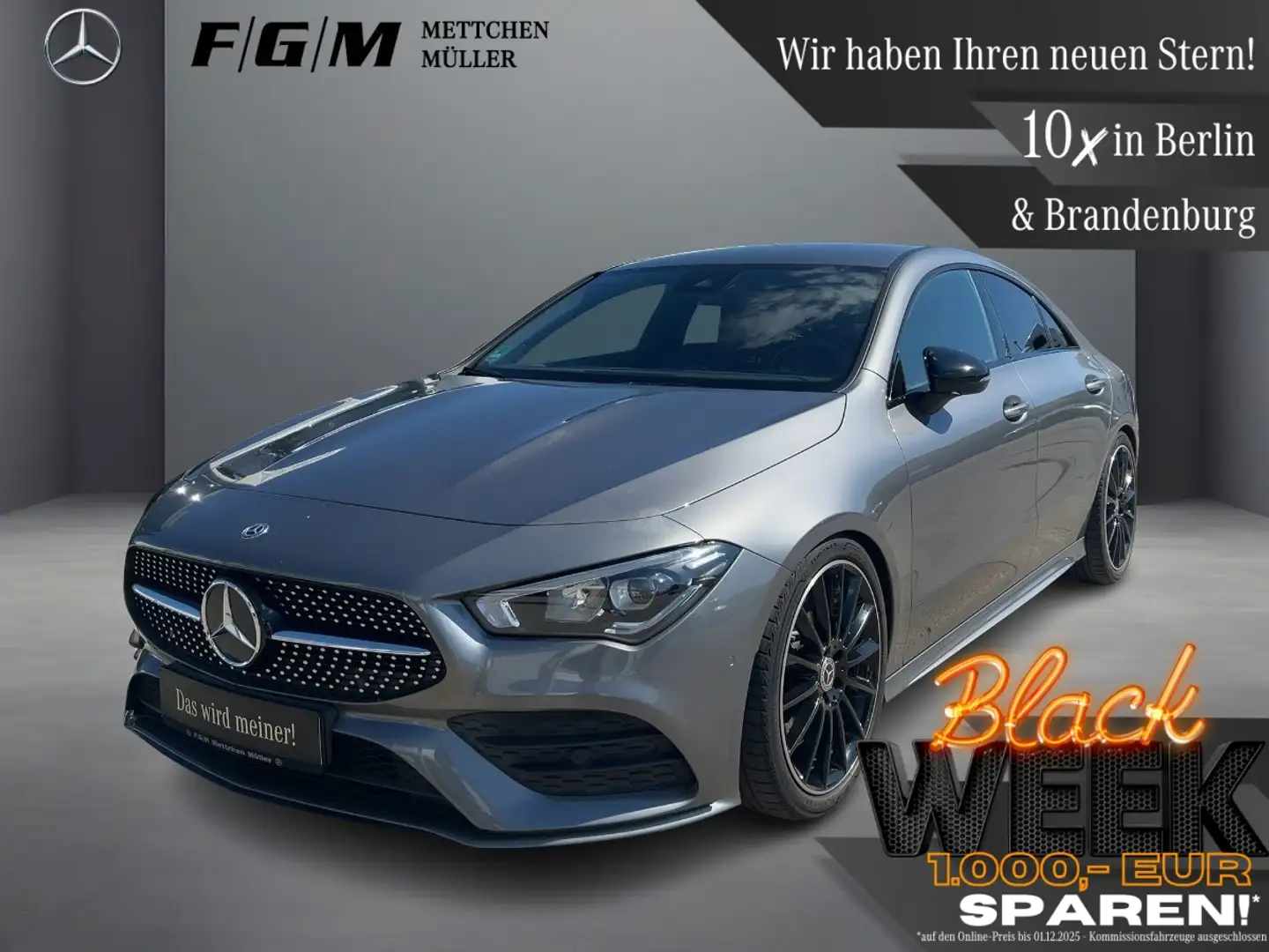 Mercedes-Benz CLA 250 AMG Line Night|Sitzhz|Kam|Keyless|LED Gris - 1