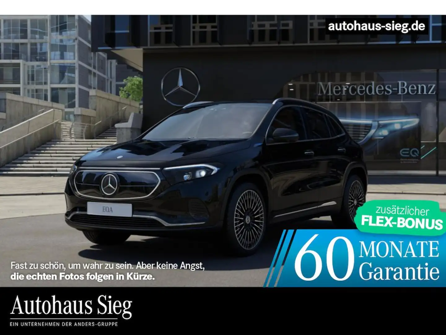 Mercedes-Benz EQA 250 Progressive+MBUX+Pano+Dist+36+AHK+20AMG Zwart - 1