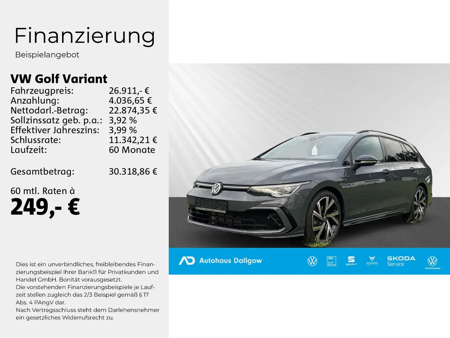 Volkswagen Golf Variant R-Line 1,5 l eTSI OPF 96 kW (130 PS Grau - 2
