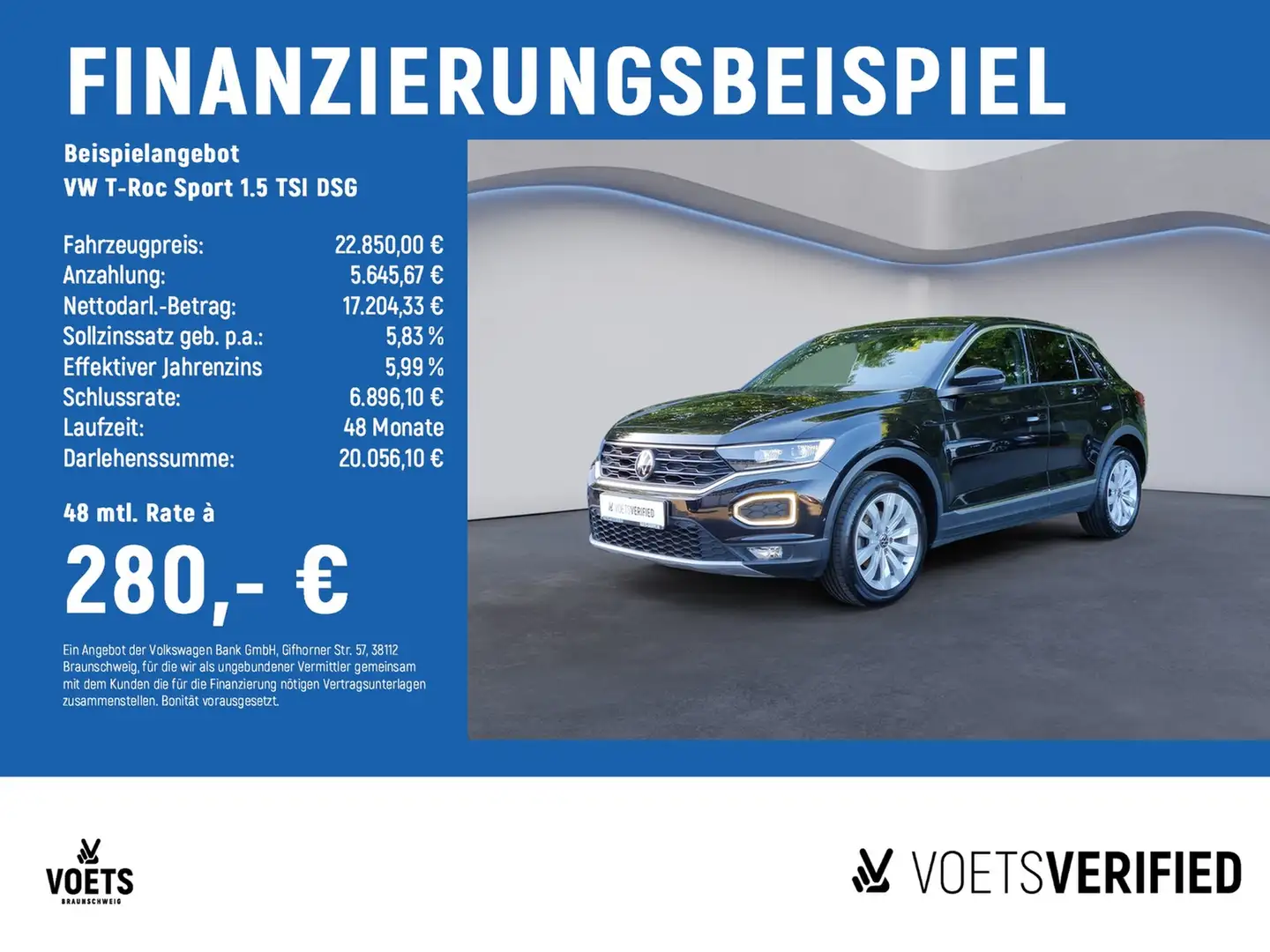 Volkswagen T-Roc Sport 1.5 TSI DSG AHK+LED+RearView Negro - 2