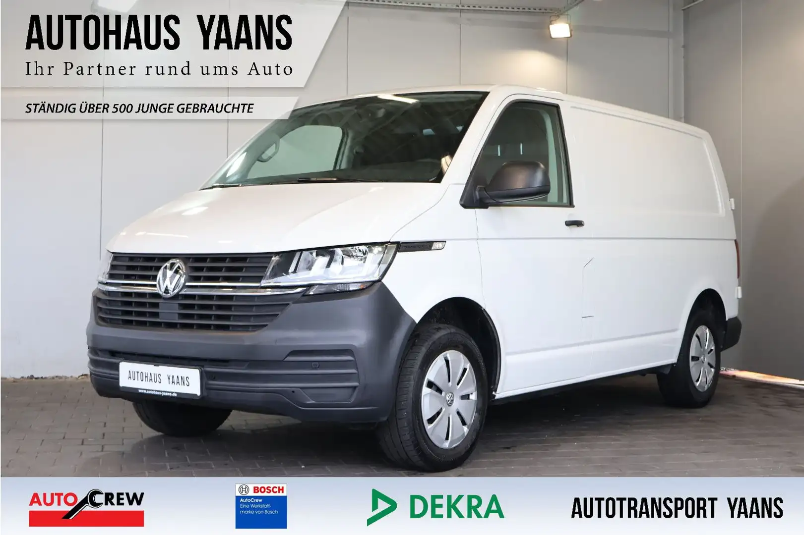 Volkswagen T6.1 Transporter 2.0 TDI Kasten KLIMA+PDC Weiß - 1