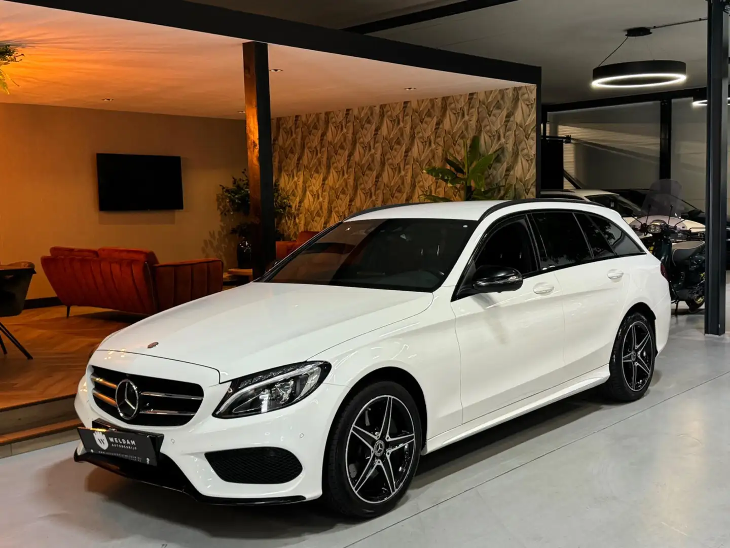 Mercedes-Benz C 250 Estate AMG Garantie Head-up 360 Lane Hout Elek Ach Wit - 2
