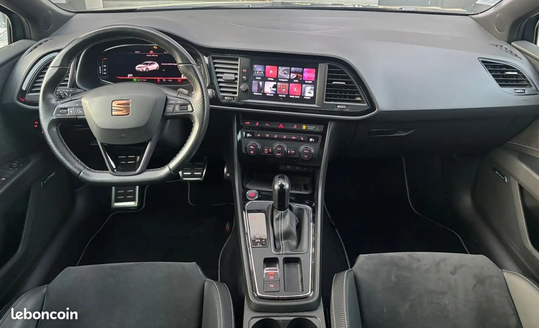 SEAT Leon cupra 2.0 tsi 290ch dsg bva carplay gps camera sieges chauffants Gris - 2