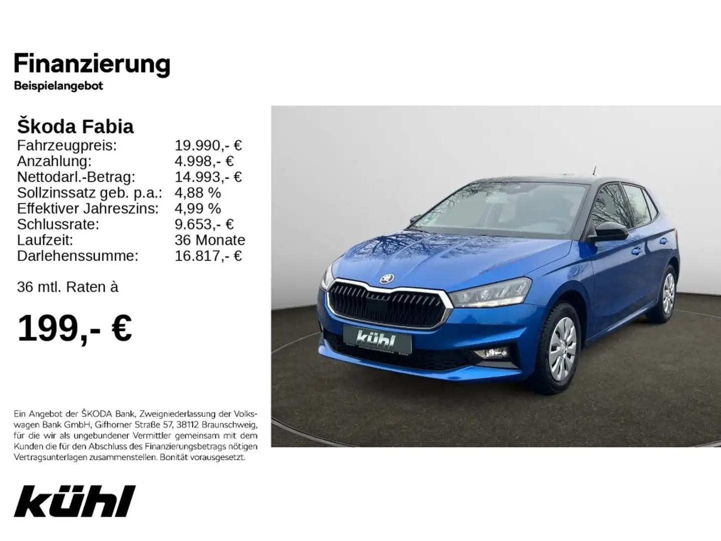 Skoda Fabia 1.0 TSI Selection Bleu - 1