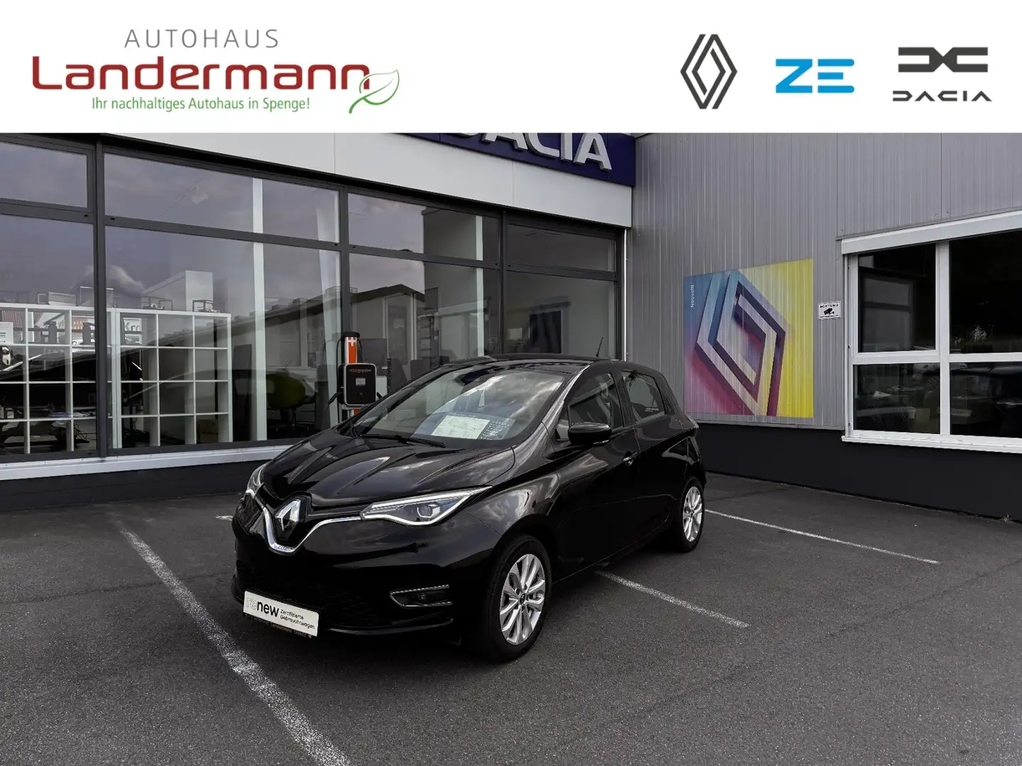 Renault ZOE EXPERIENCE R110 ZE 50 MIETE+RFK+PDC Zwart - 1