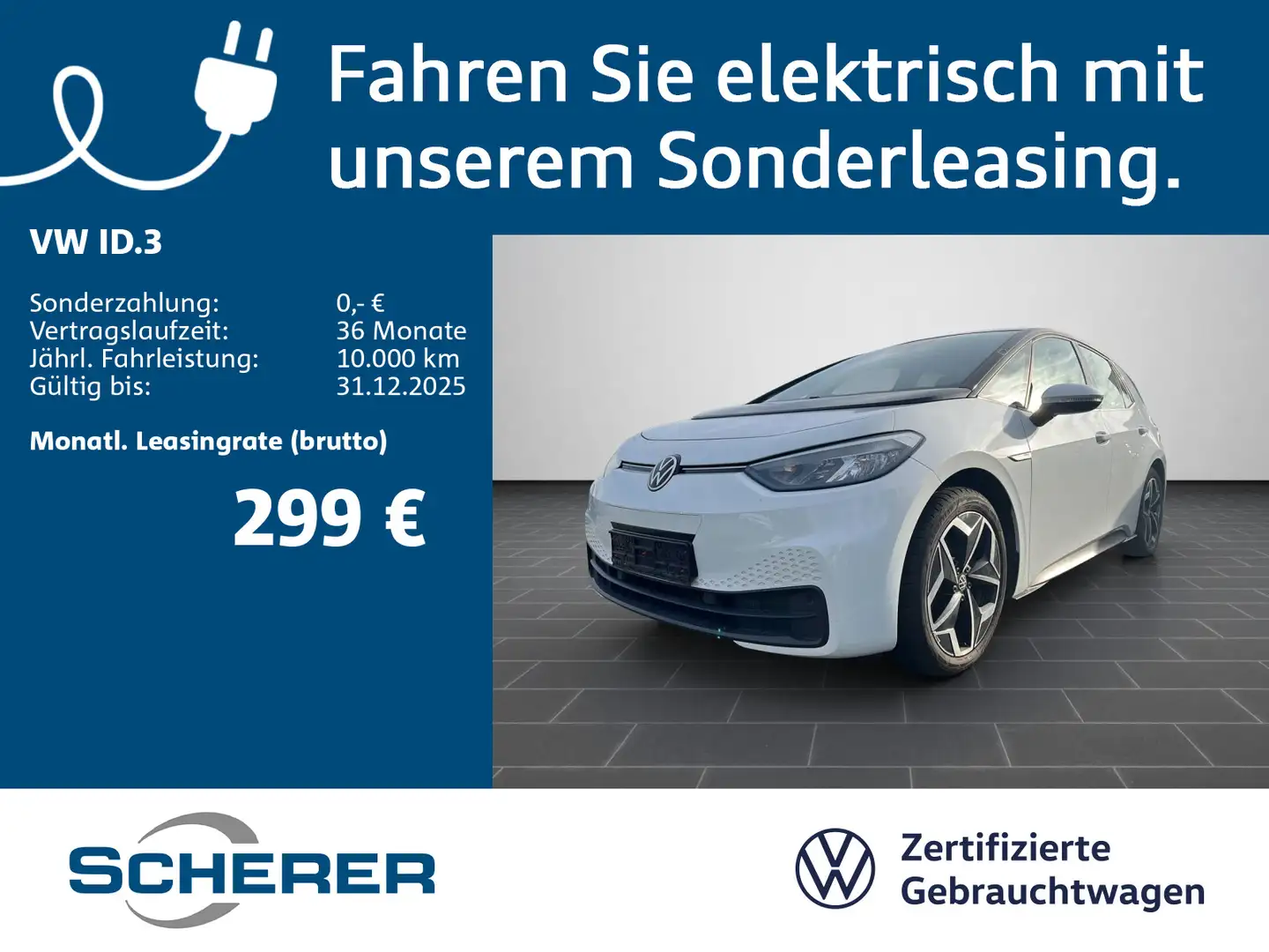 Volkswagen ID.3 Pro Performance Life 58 kWh | 18" in Schwar Weiß - 1