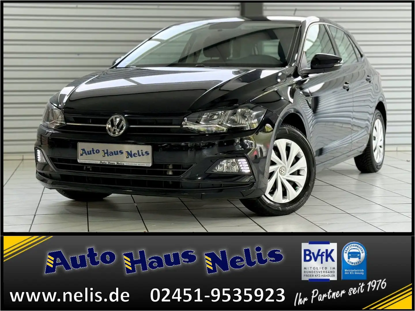 Volkswagen Polo VI 1,0 DSG Comfortline Apple/Android BT Rad Zwart - 1