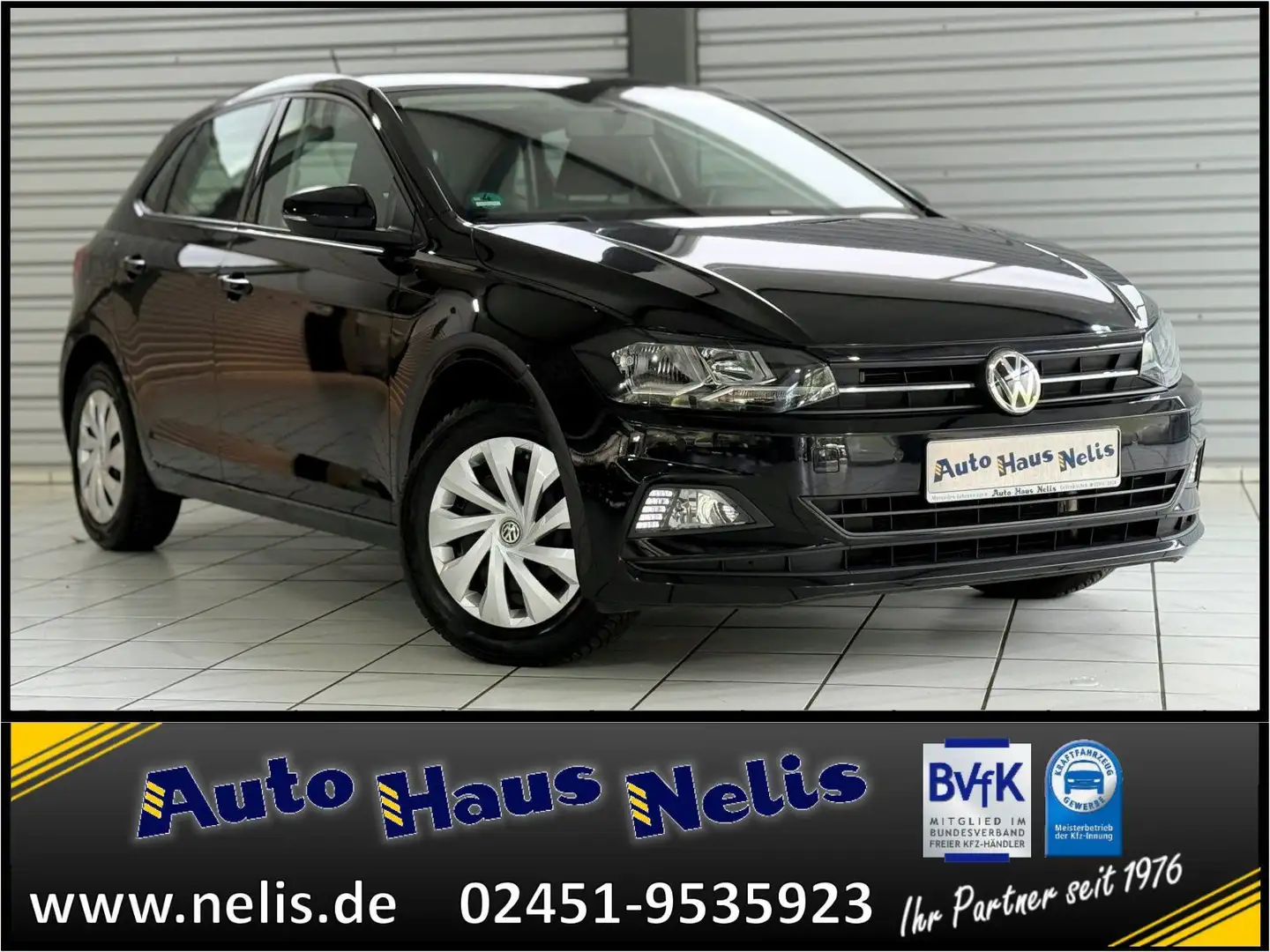 Volkswagen Polo VI 1,0 DSG Comfortline Apple/Android BT Rad Zwart - 1