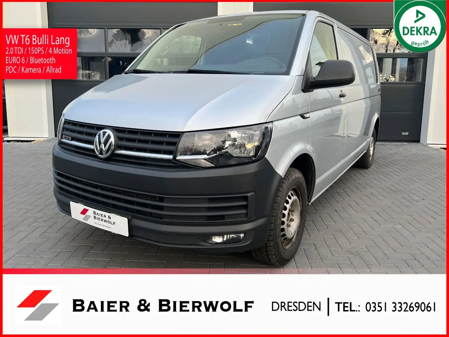 Volkswagen T6 Transporter Kasten lang 4Motion 2.0 TDI 150PS Silber - 1
