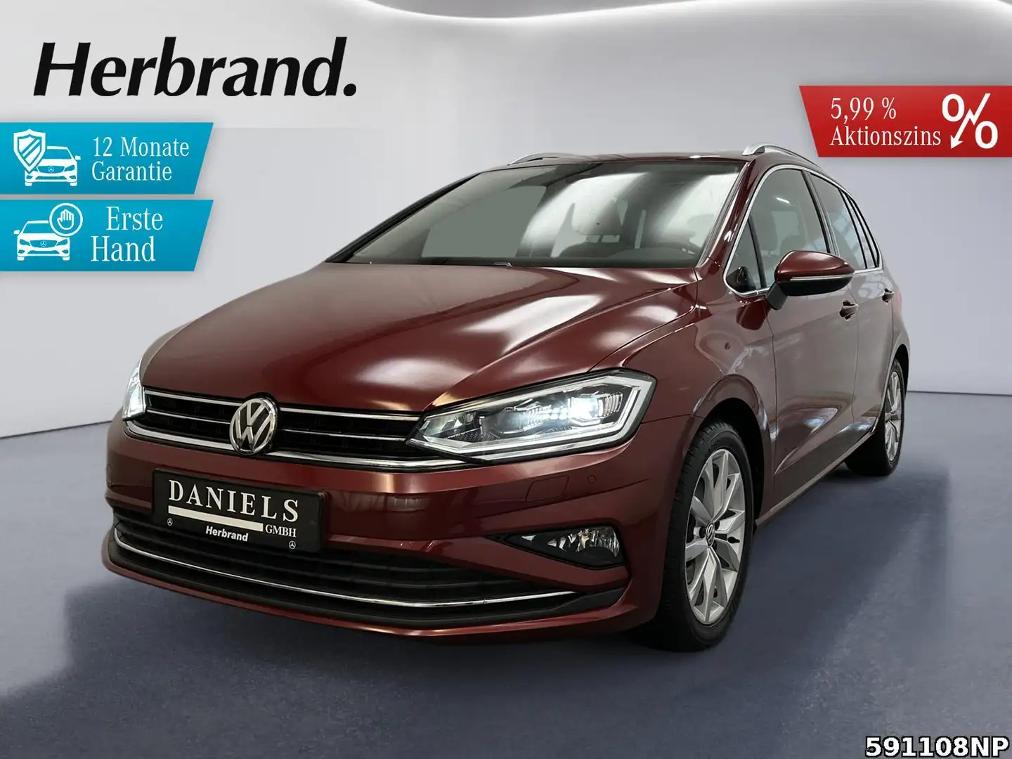 Volkswagen Golf Sportsvan Highline Kamera DAB+ LED Pano Rot - 1