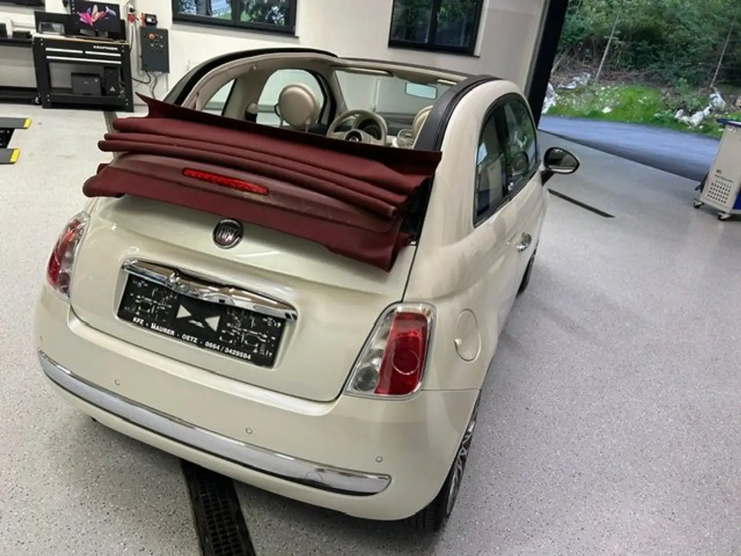 Fiat 500 Lounge Cabrio Langes Dach Weiß - 2
