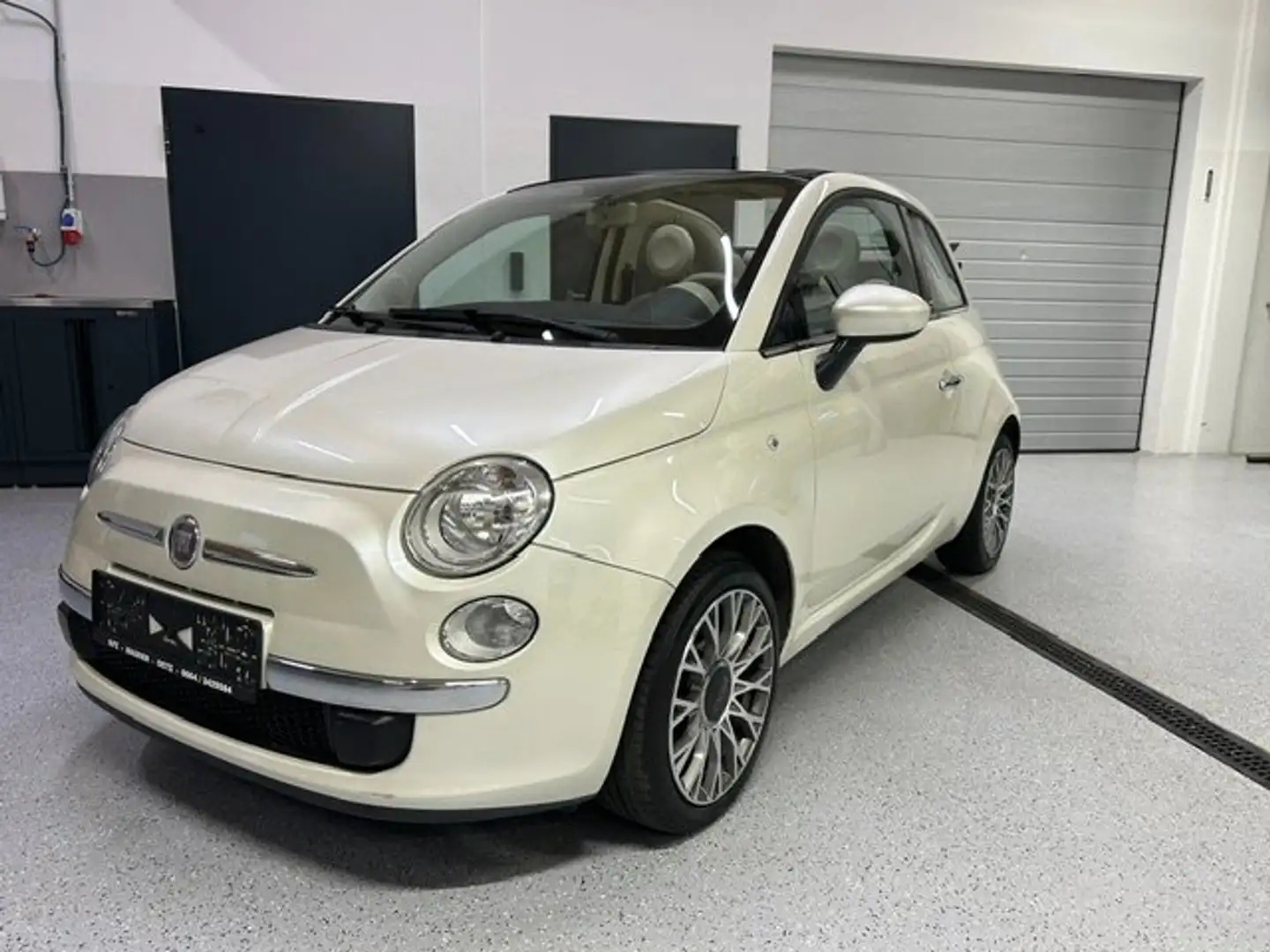Fiat 500 Lounge Cabrio Langes Dach Weiß - 1