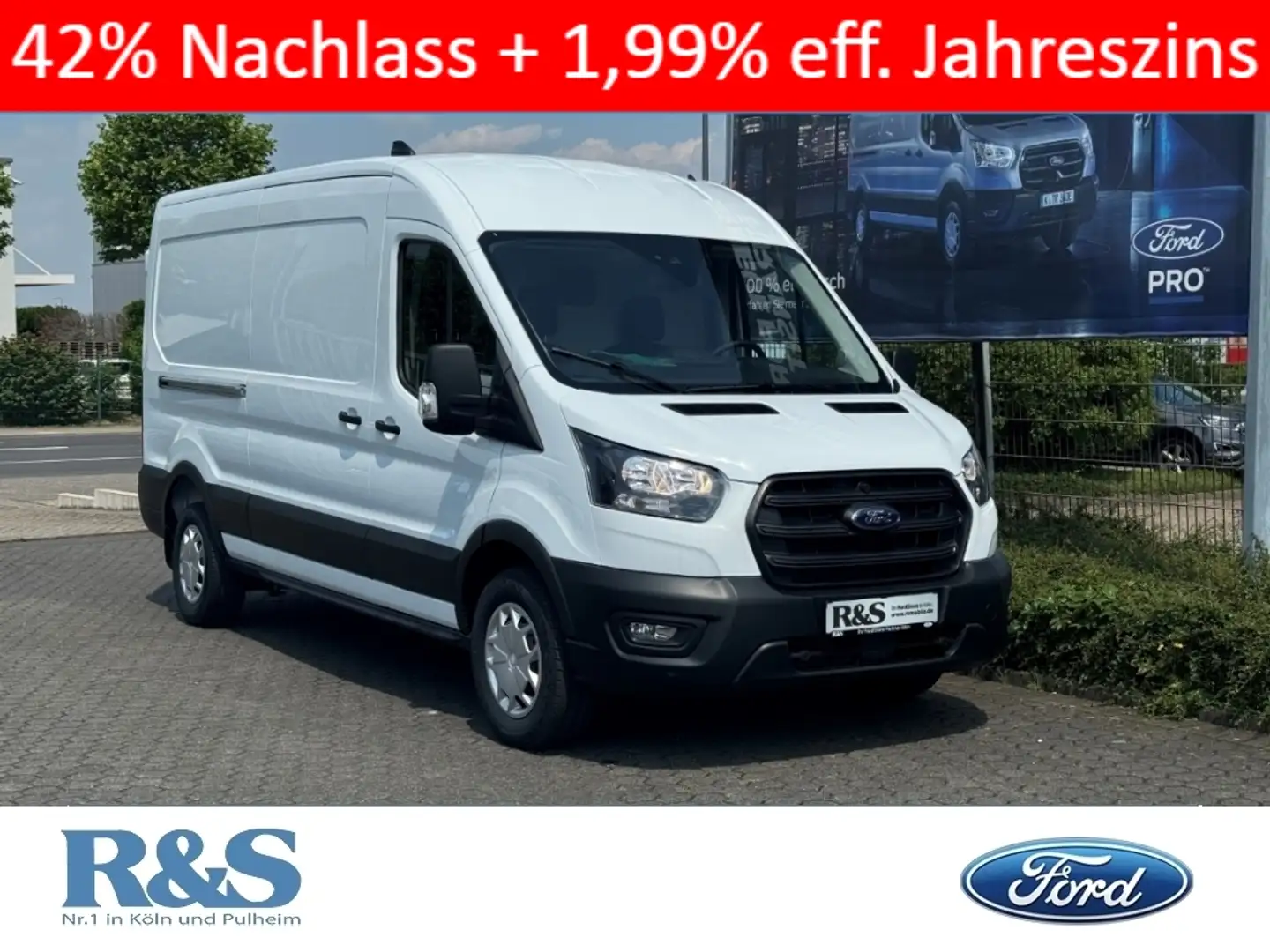 Ford Transit Kasten 350 L3 Trend Automatik+Tempomat Weiß - 1
