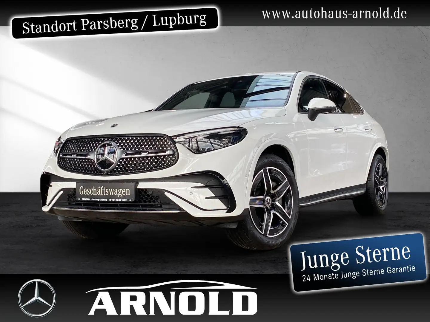 Mercedes-Benz GLC 220 GLC 220 d 4M Coupe AMG Line AHK Fahrass-P. 360° Weiß - 1