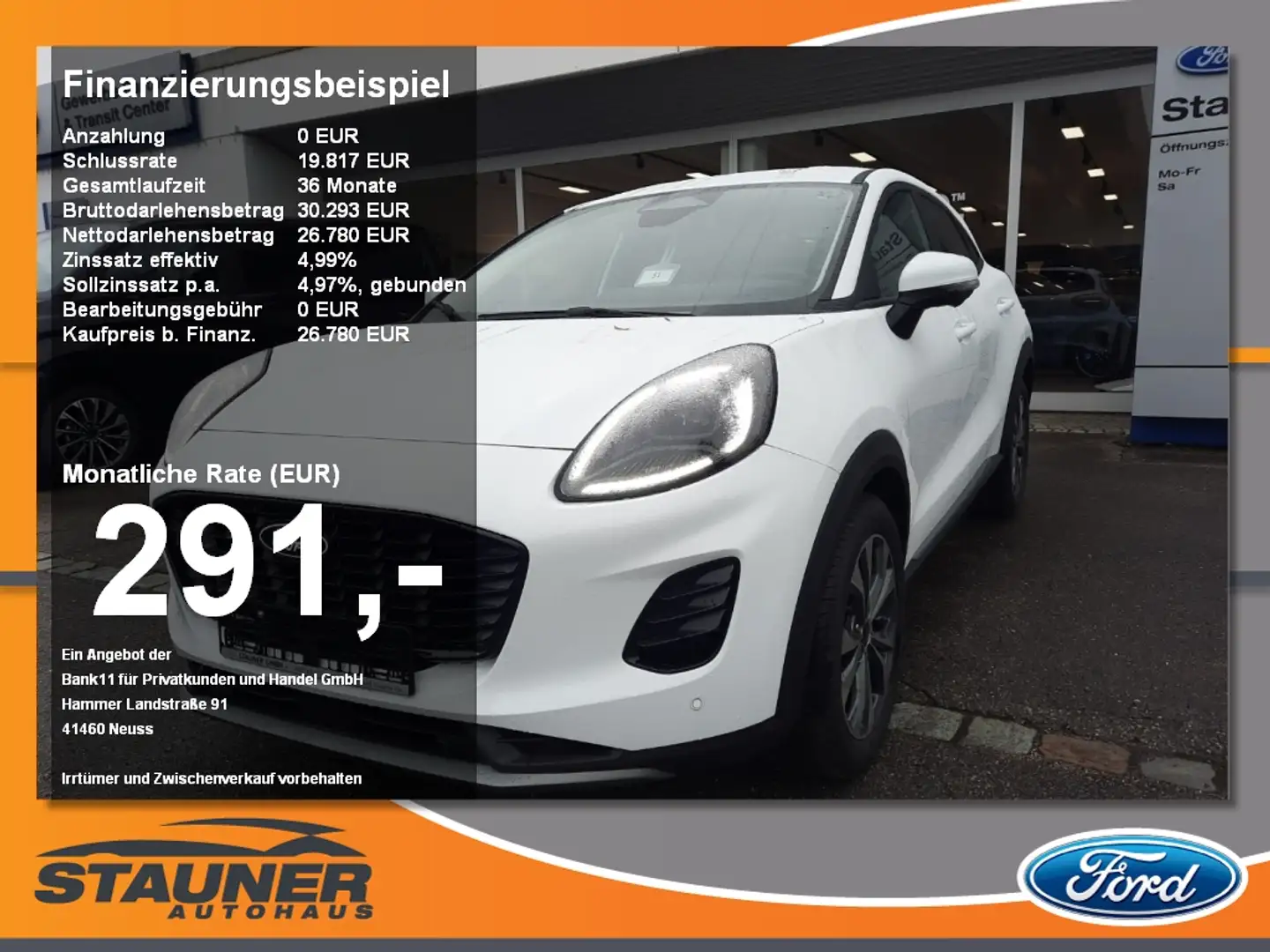 Ford Puma Titanium 1.0 EcoBoost MHEV Ganzjahresreifen Wit - 1