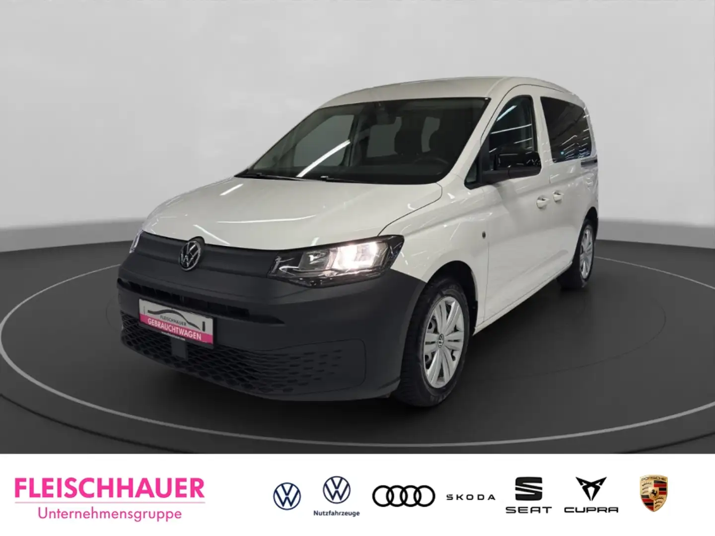 Volkswagen Caddy 1.5 TSI DSG+Navi+AHK+ACC+App-connect+Flügel Weiß - 1