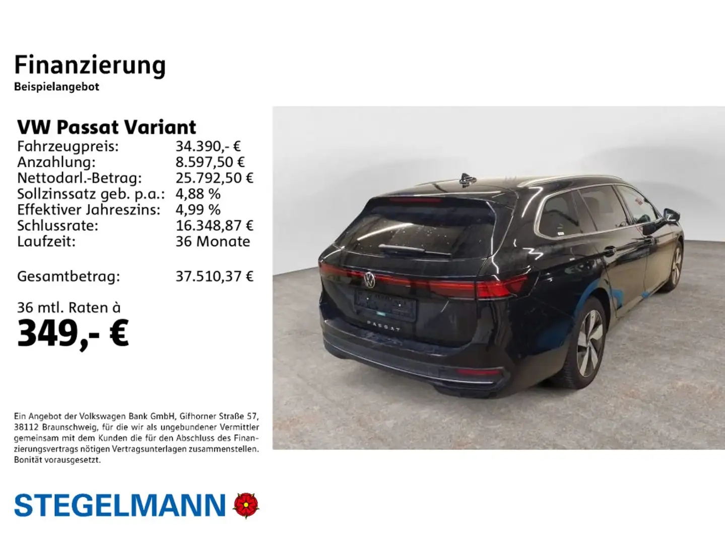 Volkswagen Passat Variant 2.0 TDI DSG Business *AHK*LED*Nav Schwarz - 2