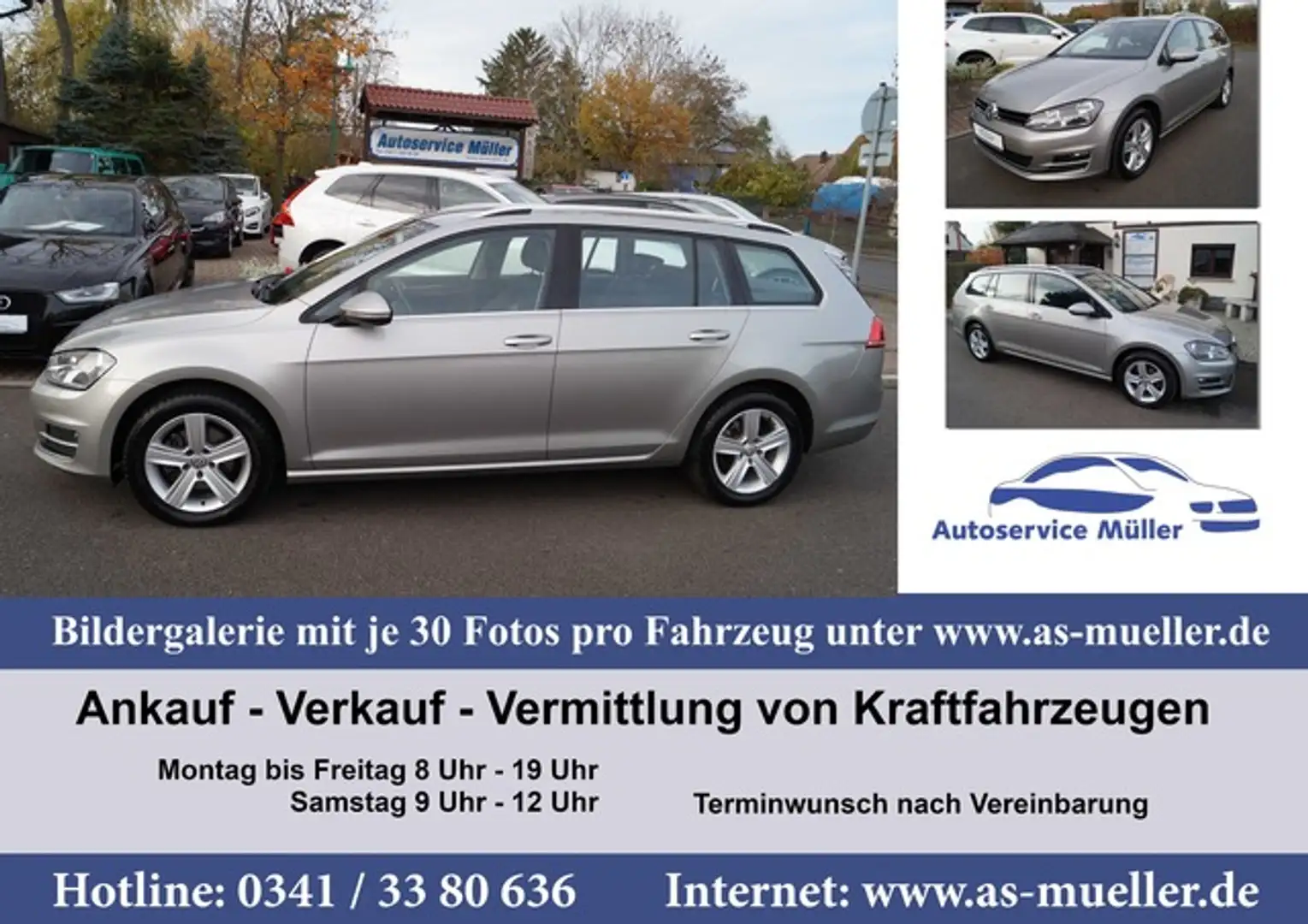 Volkswagen Golf Variant VII 77kw Massage-PDC-Sitzh.WR-Teil Gris - 1