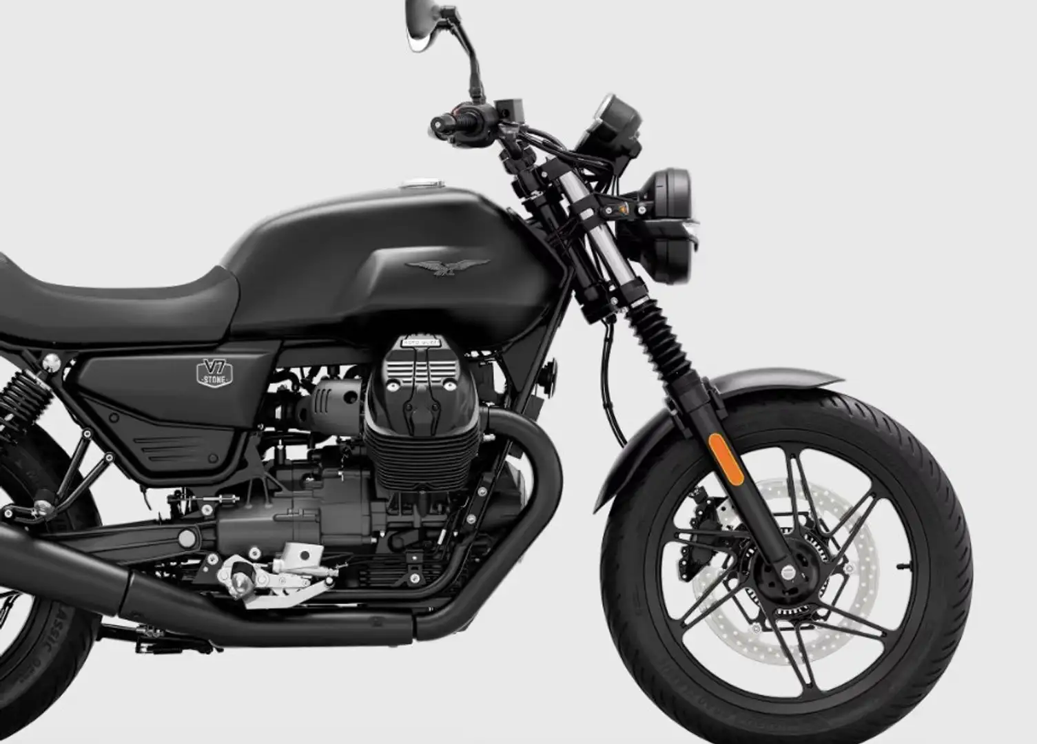 Moto Guzzi V 7 Stone  Blu Profondo+Schwarz Ruvido E5+ Winterpreis Azul - 1