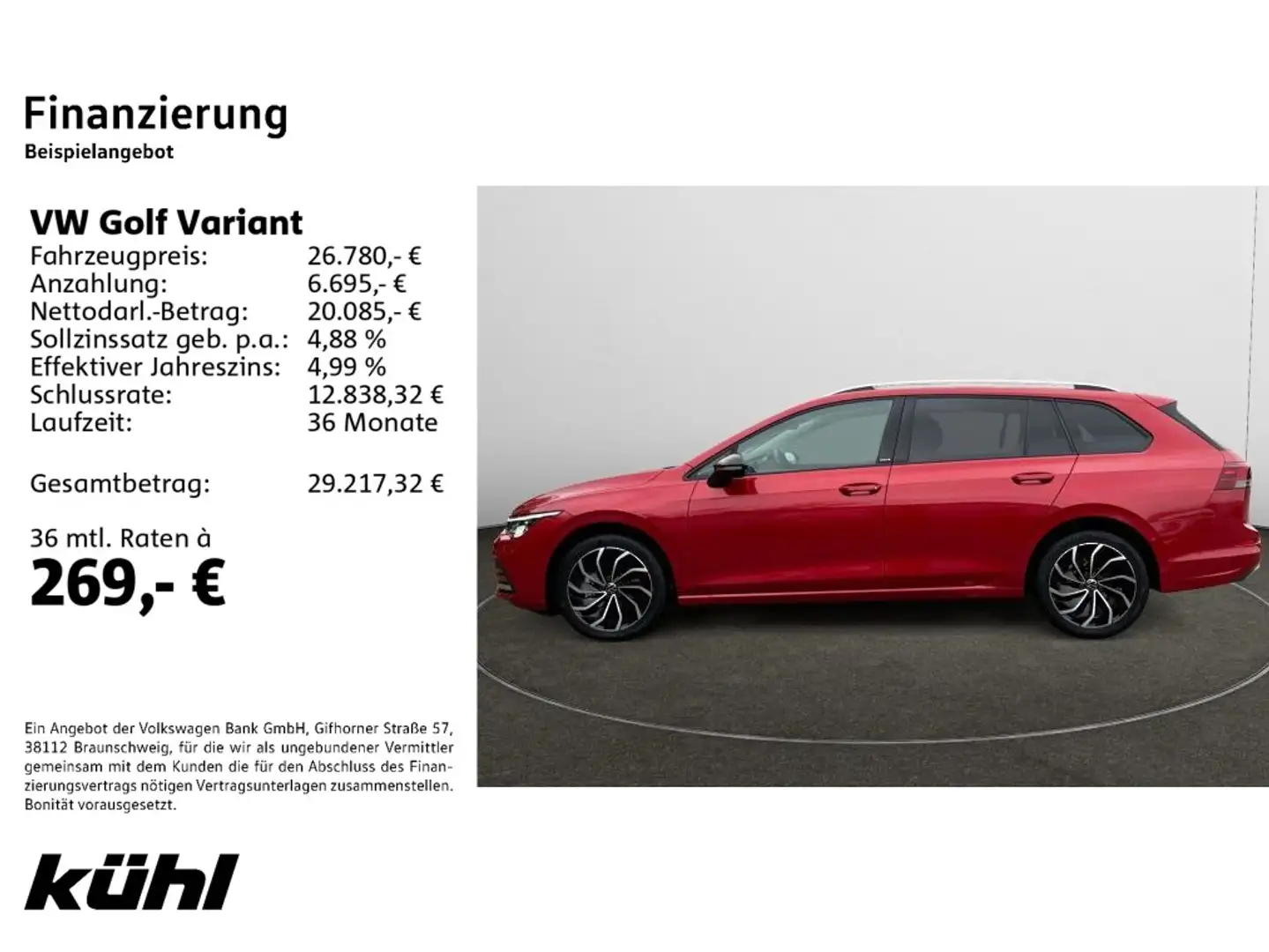 Volkswagen Golf Variant Golf VIII Variant 2.0 TDI DSG Move Navi,LED Plus Rouge - 2