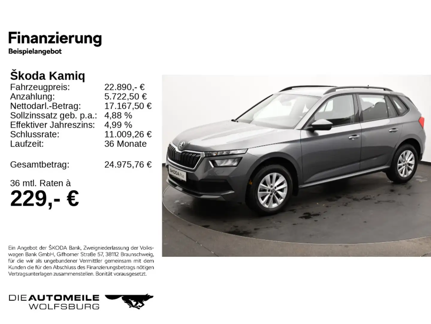 Skoda Kamiq 1.0 TSI DSG Ambition AHK/SITZHZ/KLIMA Grau - 2