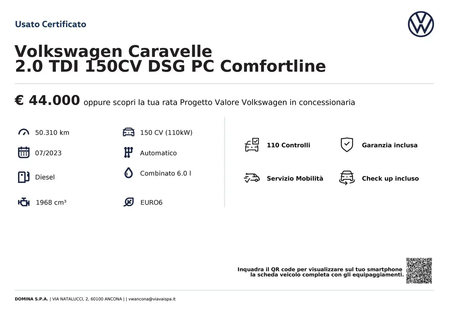 Volkswagen T6 Caravelle 2.0 TDI 150CV DSG PC Comfortline Argento - 2