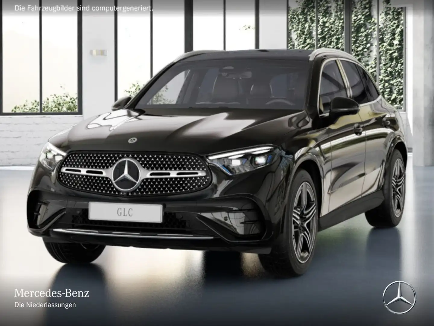 Mercedes-Benz GLC 220 d 4M AMG+PANO+360+AHK+TOTW+KEYLESS+9G Schwarz - 2