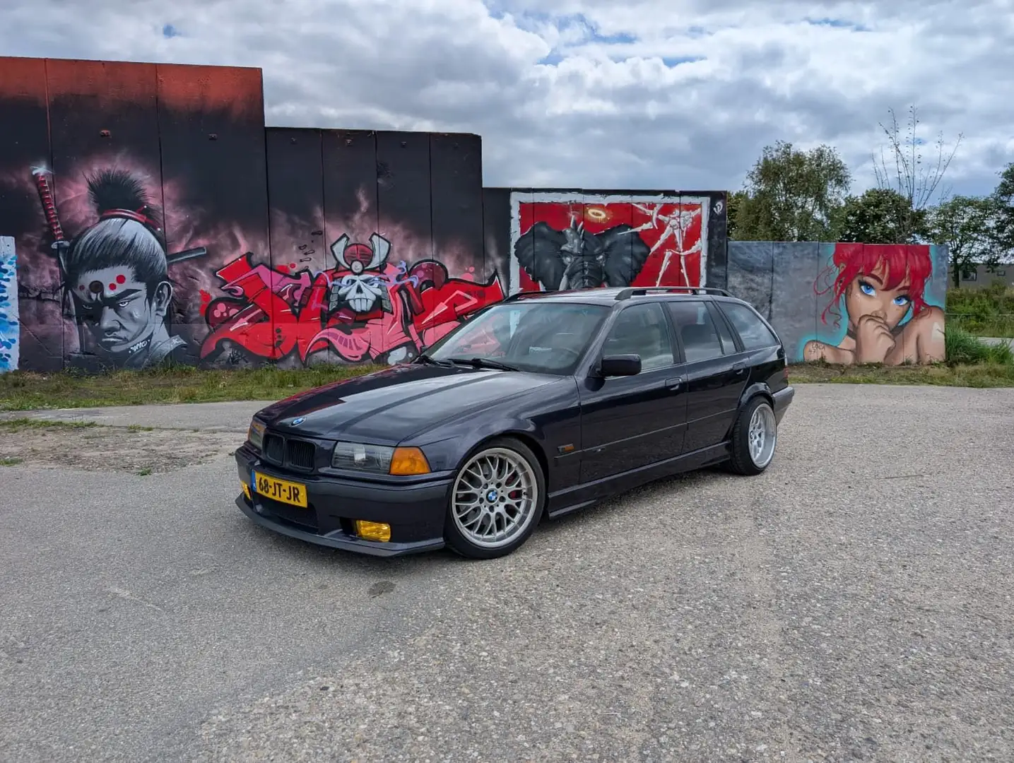 BMW 328 E36 328i Executive Touring Handbak M-Pakket Blau - 2