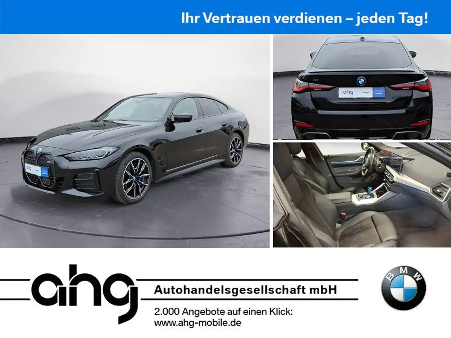 BMW i4 M50 Pano AHK Harman Kardon Noir - 1